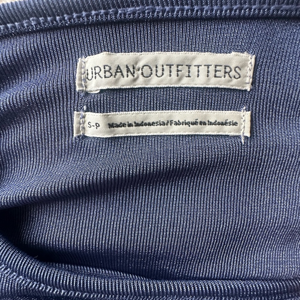 Urban Outfitters Ruched Navy Blue Top - Picture 2 of 2